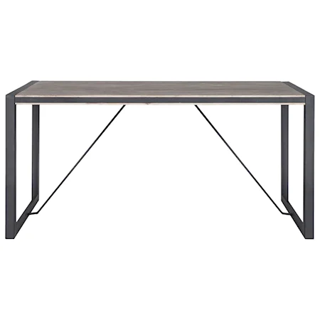 Small Industrial Dining Table with Metal Frame